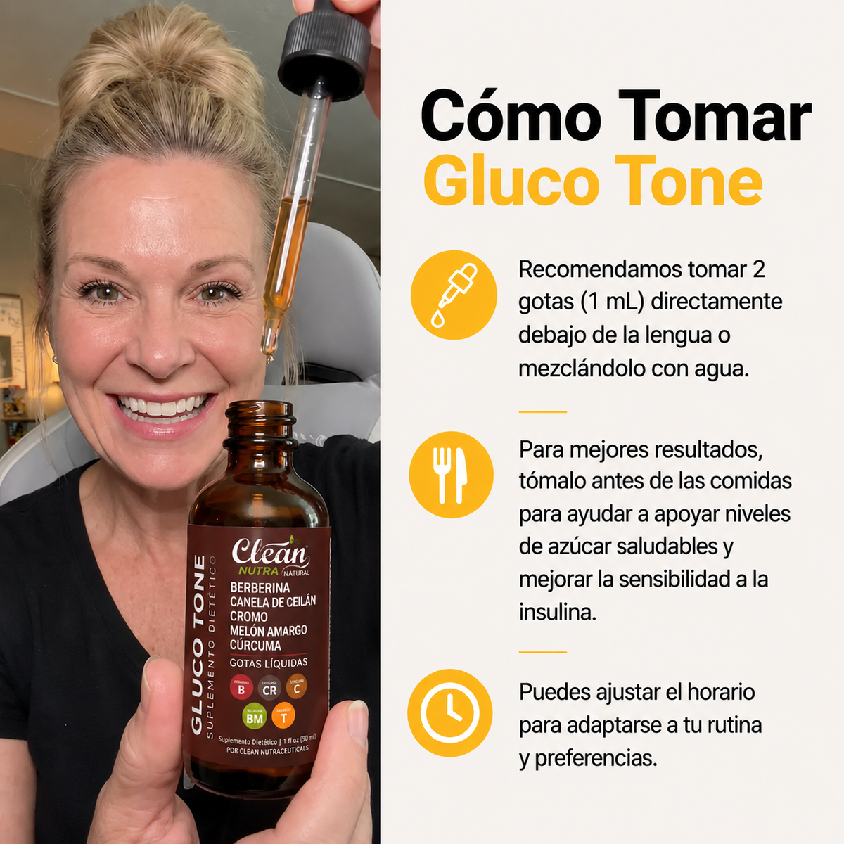GLUCO TONE® / Gotas Naturales para el Control de Azúcar y Diabetes
