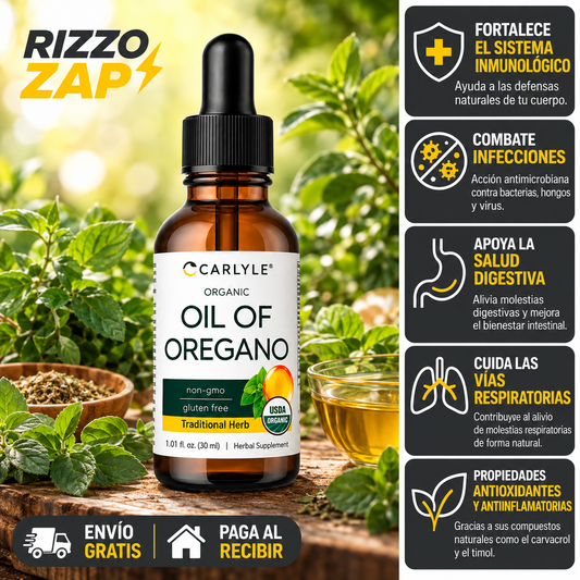 CARLYLE® /  aceite de orégano producto anti oxidante, inflamatorio y microbiano